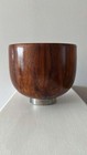 Wooden Planter Pots Round Shape   Natural Wood Plant Bowl Indoor Outdoor Garden 