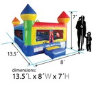 Commercial Inflatable Bounce House Rainbow Indoor Outdoor Castle Blower Open Box
