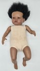 18  African American Reborn Doll Vinyl Baby Girl Realistic Soft Body Black Hair