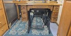 Singer Antique Treadle Sewing Machine Ornate Cabinet Attachments Serial B397064