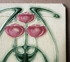 Antique Boote - Art Nouveau Majolica Tile C1900