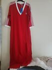 Adidas Originals Adicolor 3-stripes Maxi Dress Red V Neck Sz  Xl Bnwt