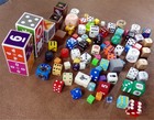 Dice Lot  Odd Mixed Collection 80  Dice Cube Collector Set Vintage Modern Unique