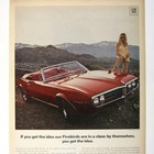 Print Ad 1967 Pontiac Firebird Convertible Gm Car Muscle Vintage Woman Mod