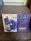 Vtech The Fone 900 Mhz Cordless Phone Vt 62-9111 Seethru Blue 1990 s Vintage