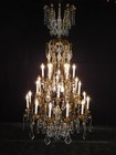 Antique Massive Schonbek Palace Of Versailles Brass And Crystal Chandelier