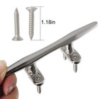2 Pack 6  Boat Cleat 316 Stainless Steel 150mm Open Base Dock Cleats Rope Cleat