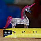 Vintage Italy 1960 s Spun Glass Unicorn Murano Hand Blown Art  3 