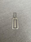 Coach Silver Tone Metal Cut-out Logo Key Chain Bag Charm With Ball Chain
