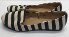 Capelli New York Women s Flats Black White Striped Memory Foam Size 9