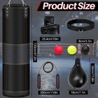 4ft Unfilled Boxing Punching Bag Set W  Gloves  Wraps  Chain  Hook - Mma  Mua   