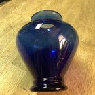 Vintage Pilgrim Art Glass Cobalt Blue Vase 1980   s Item 