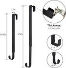 Wreath Hanger Adjustable Over The Door Wreath Hanger From 14 9 To 25 Black