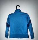 Nike Kids Blue Full Zip Athletic Track Jacket With Taped Logo Sleeves