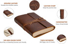 Leather Journal Notebook - Rustic Handmade Vintage Leather Bound Journals For Me