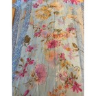 Nwt Oscar De La Renta Classic Vintage Blue Pink Yellow Floral Silk Wrap Scarf