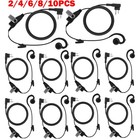 2-10pcs Ptt Mic Swivel Earpiece Earphone For Motorola Radio Walkie Talkie Cp200