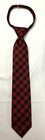 Cat   Jack Size M L Black Red Gray Plaid Zipper Tie