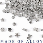 300pcs Silver Spacer Beads For Jewelry Making Metal Tibetan Antique Beads Bracel