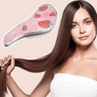 Tangle Shower Hair Magic Handle Detangling Brush Comb Strawberry Pattern