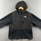 The North Face Jacket Women   s Large Black Hooded Full Zip Fleece Denali Outdoor