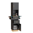 Salon Station Barber Beauty Spa Storage Cabinet Equipment For Hair Styling Black