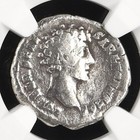 Roman Empire Marcus Aurelius Ar Silver Denarius Ad 161-180 Ngc Certified Genuine