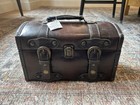 Hobby Lobby Wooden Treasure Chest Trunk Rustic Faux Leather Decorative Storage
