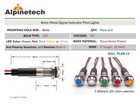 Pl8b-g Ati 8mm 12v Green Led Metal Indicator Pilot Dash Light  pack Of 2 