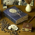 400 Page Large Grimoire Leather Journal  Print Tree Of Life Journal  Blank Spell