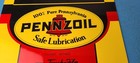 Vintage Pennzoil Motor Oils Porcelain Metal Gas Service Station Pump Sign