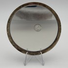 Vintage Silver Plated Purse Mirror Godinger Repousse Floral Round Compact