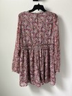 Francesca   s Women s Xl Floral Ruffle V-neck Long Sleeve Romper