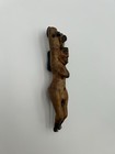 Vintage African Female Fertility Harvest Statue Hand Carved Wooden Tribal Figure