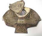 Antique Art Nouveau Spelter Metal Inkwell