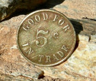 1909 Ely  Nevada  white Pine Co   dewey Trade Check   bar Saloon  Token Ee-13a