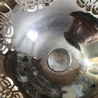 Vintage Krome Kraft Farber Brothers Ornate Chrome Compote Serving Bowl