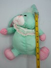 Fisher Price Puffalumps Bunny Rabbit Mint Green Pink 8022 Lace 10  1986