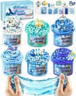 6 Pack Blue Slime Kit For Kids - Butter Cloud Slime Toys  Fun Birthday Gifts