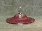 Vintage 1940 s Paden City Glass Ruby Stained On Clear Candy Jar Cover lid Only