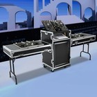 14u Dj Rack Free Standing Network   Stereo Cabinet Rack W 4 Wheels 661 39lbs