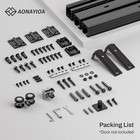 Ccjh Ceiling Mount Box Rail Bifold Sliding Barn Door Hardware Heavy Duty Track
