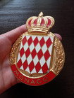 Vintage Enameled Monaco Grille Badge
