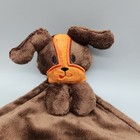 Brown Orange Puppy Dog Security Blanket Lovey Plush Baby Toy Soft Htf  no Tag