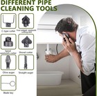 Drain Cleaner Combination Cutter Heads Set 7pcs Drain Snake Drill Attachment