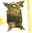1 Coat Of Arms Shield Crest Wall Hanging Metal Knight Head Japan vtg
