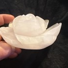 Pink Calcite Natural Stone Carved Rose Flower Sculpture