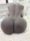 Black Silicone Sexdoll Love Toy Half Body Life Size Adult Sex Toy For Men 20lb