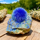 Rare Blue Dandelion Zeolite Cluster Titanium Quartz Crystal Specimen Unique Gift
