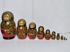 Vintage Rare Signed Ceprneb Nocad Russian Nesting Dolls 10-set Complete